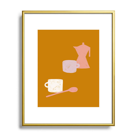 sandrapoliakov MORNING COFFEE I Metal Framed Art Print