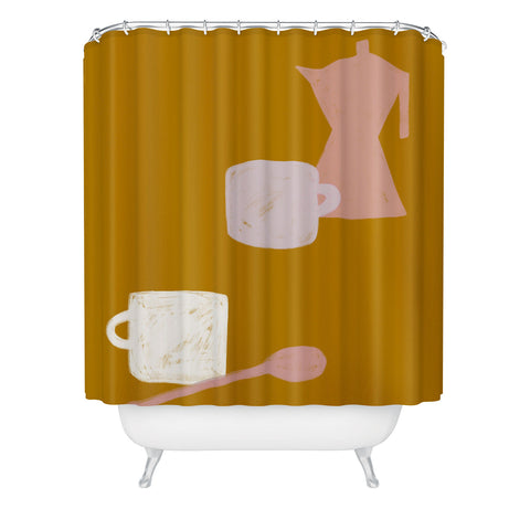 sandrapoliakov MORNING COFFEE I Shower Curtain