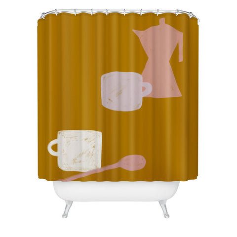 sandrapoliakov MORNING COFFEE I Shower Curtain