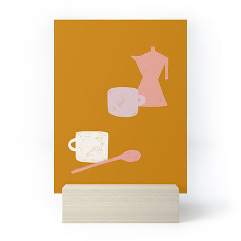 sandrapoliakov MORNING COFFEE I Mini Art Print