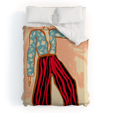 sandrapoliakov NEW YEAR DANCE Duvet Cover