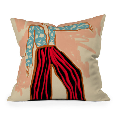 sandrapoliakov NEW YEAR DANCE Throw Pillow
