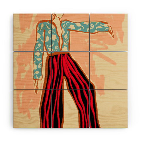 sandrapoliakov NEW YEAR DANCE Wood Wall Mural