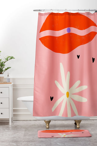 sandrapoliakov PEARL AND DAISY Shower Curtain And Mat