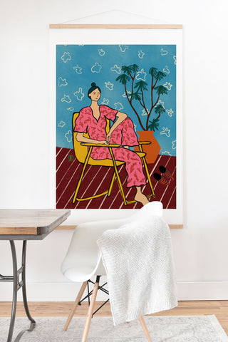sandrapoliakov PLANT LADY AT HOME Art Print And Hanger