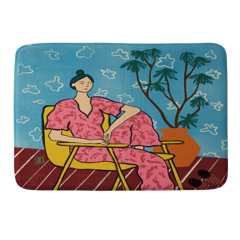 sandrapoliakov PLANT LADY AT HOME Memory Foam Bath Mat