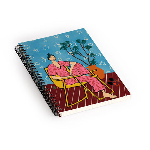 sandrapoliakov PLANT LADY AT HOME Spiral Notebook
