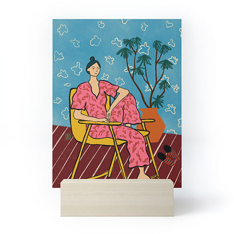 sandrapoliakov PLANT LADY AT HOME Mini Art Print