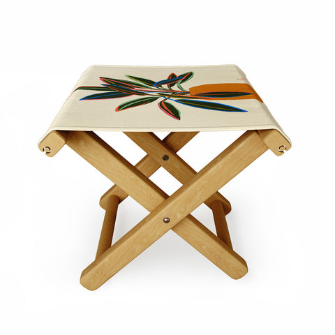 sandrapoliakov PLANT WITH COLOURFUL LEAVES Folding Stool