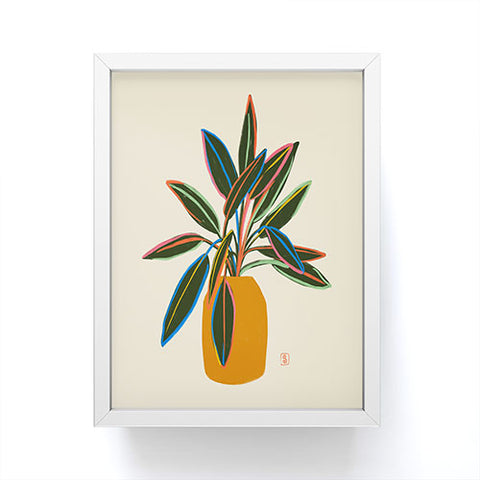 sandrapoliakov PLANT WITH COLOURFUL LEAVES Framed Mini Art Print