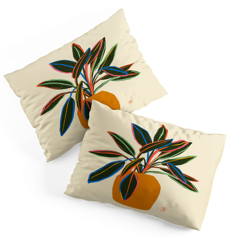 sandrapoliakov PLANT WITH COLOURFUL LEAVES Pillow Shams