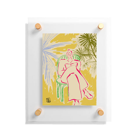 sandrapoliakov READING AMONG PALM TREES Floating Acrylic Print