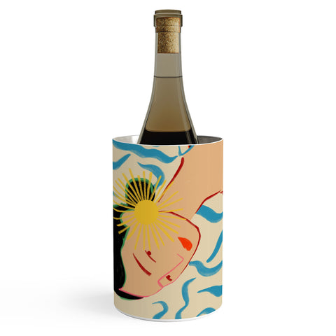 sandrapoliakov SMILING WOMAN AND SUNSHINE Wine Chiller