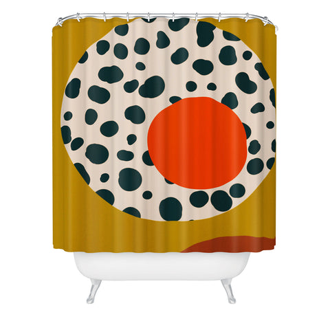 sandrapoliakov STILL LIFE WITH AN APPLE Shower Curtain