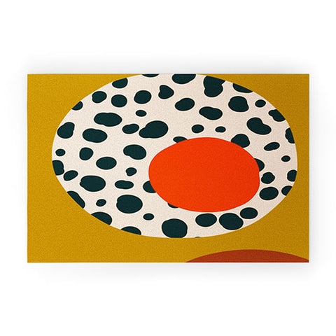 sandrapoliakov STILL LIFE WITH AN APPLE Welcome Mat