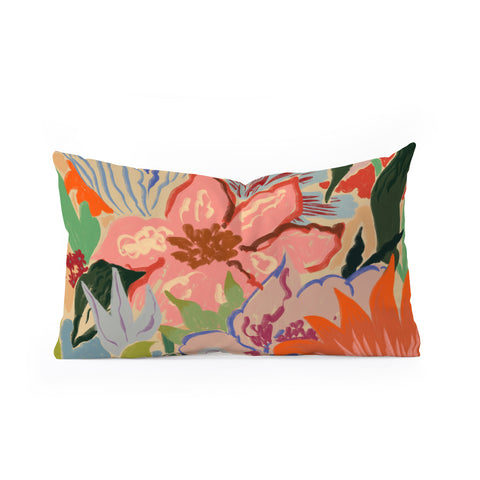 sandrapoliakov SUMMER BOUQUET II Oblong Throw Pillow