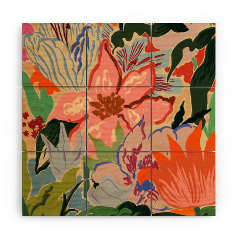 sandrapoliakov SUMMER BOUQUET II Wood Wall Mural