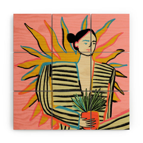 sandrapoliakov SUN POWER Wood Wall Mural