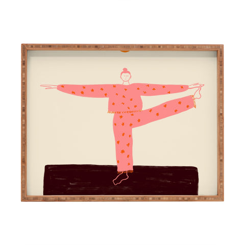 sandrapoliakov SUN SALUTATION Rectangular Tray