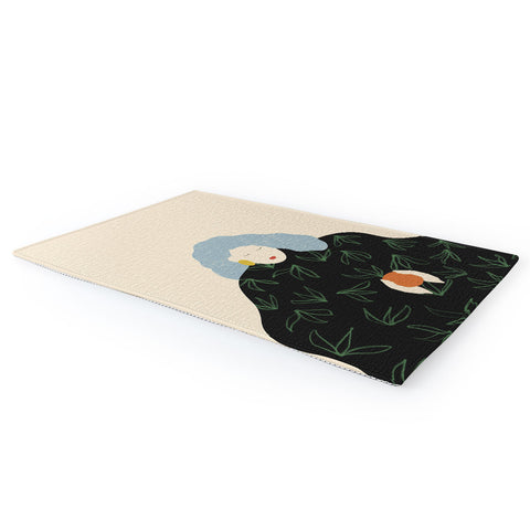 sandrapoliakov tangerine Area Rug