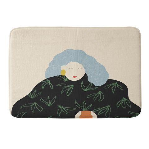 sandrapoliakov tangerine Memory Foam Bath Mat
