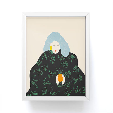 sandrapoliakov tangerine Framed Mini Art Print