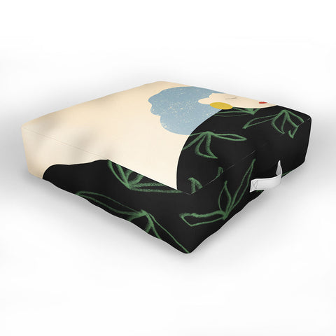 sandrapoliakov tangerine Outdoor Floor Cushion