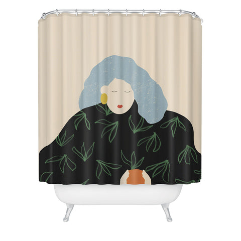sandrapoliakov tangerine Shower Curtain