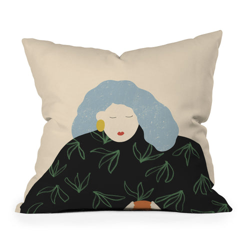 sandrapoliakov tangerine Throw Pillow