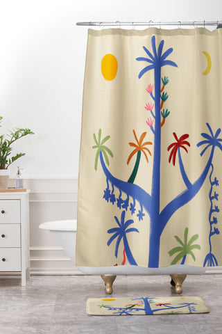 sandrapoliakov THE MAGIC TREE I Shower Curtain And Mat