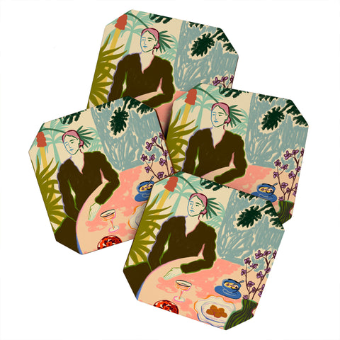 sandrapoliakov Tropical Brunch Coaster Set