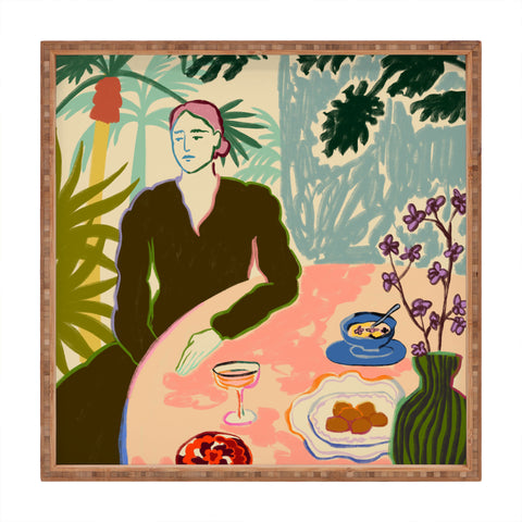 sandrapoliakov Tropical Brunch Square Tray