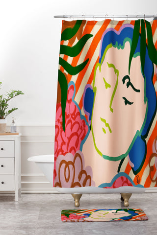 sandrapoliakov Under the Sun 2 Shower Curtain And Mat