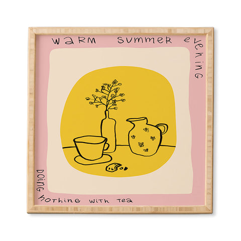 sandrapoliakov WARM SUMMER EVENING DOING NOTHING Framed Wall Art