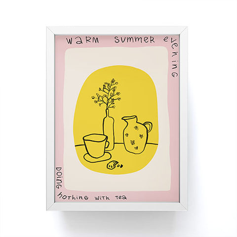sandrapoliakov WARM SUMMER EVENING DOING NOTHING Framed Mini Art Print