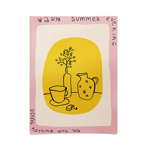 sandrapoliakov WARM SUMMER EVENING DOING NOTHING Poster