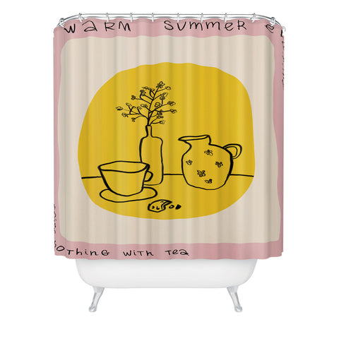 sandrapoliakov WARM SUMMER EVENING DOING NOTHING Shower Curtain