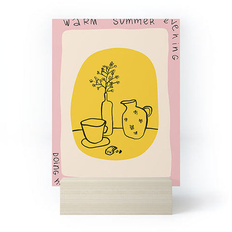 sandrapoliakov WARM SUMMER EVENING DOING NOTHING Mini Art Print