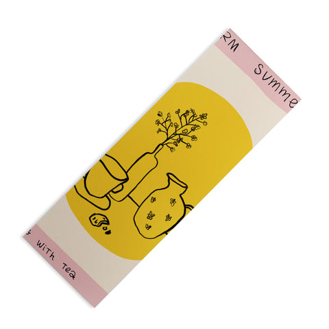 sandrapoliakov WARM SUMMER EVENING DOING NOTHING Yoga Mat