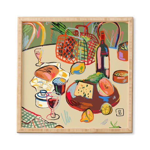 sandrapoliakov WINE BREAK Framed Wall Art