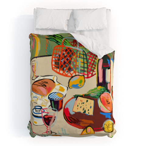 sandrapoliakov WINE BREAK Duvet Cover