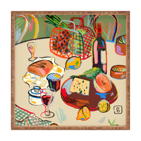 sandrapoliakov WINE BREAK Square Tray