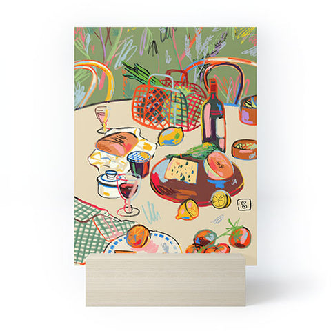 sandrapoliakov WINE BREAK Mini Art Print