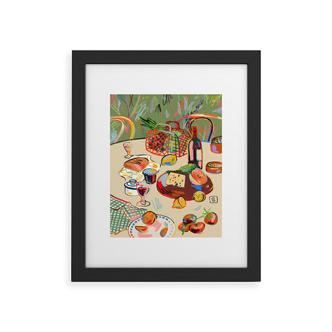 sandrapoliakov WINE BREAK Framed Art Print