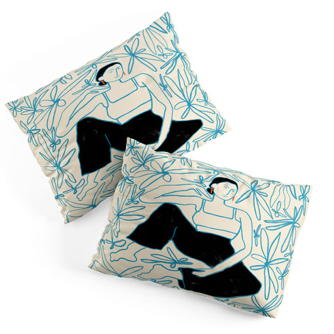 sandrapoliakov WOMAN IN A FIELD OF FLOWERS Pillow Shams