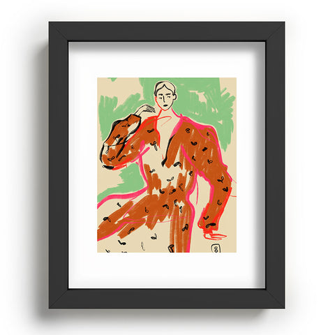 sandrapoliakov WOMAN IN A TERRACOTTA DRESS Recessed Framing Rectangle