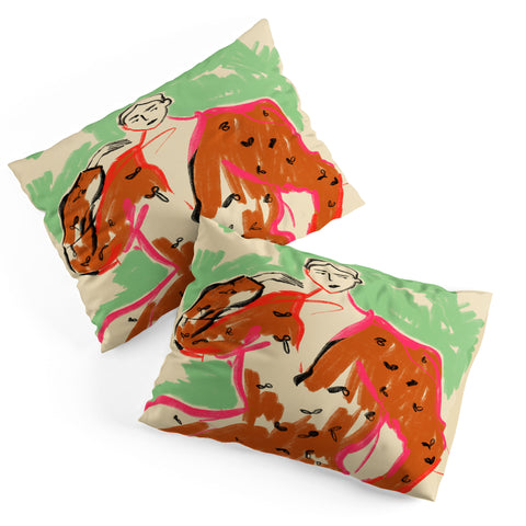 sandrapoliakov WOMAN IN A TERRACOTTA DRESS Pillow Shams