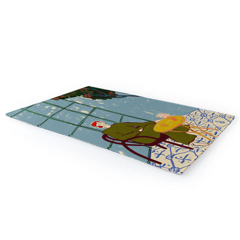 sandrapoliakov WOMAN UNDER A TREE Area Rug