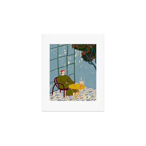 sandrapoliakov WOMAN UNDER A TREE Art Print