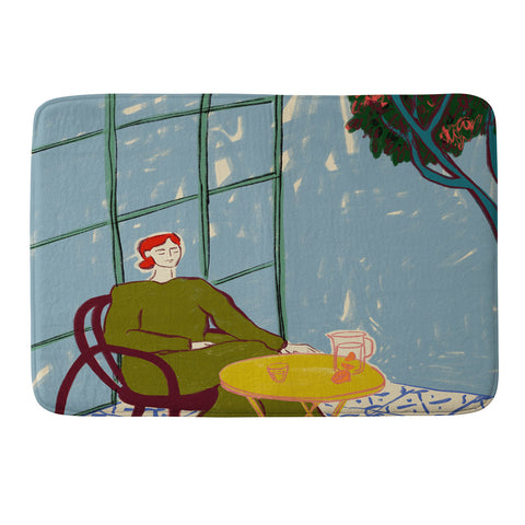 sandrapoliakov WOMAN UNDER A TREE Memory Foam Bath Mat